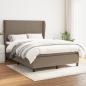 Preview: ARDEBO.de - Boxspringbett mit Matratze Taupe 140x200 cm Stoff