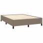 Preview: Boxspringbett mit Matratze Taupe 140x200 cm Stoff