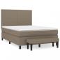 Preview: Boxspringbett mit Matratze Taupe 140x190 cm Stoff