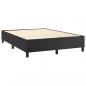 Preview: Boxspringbett mit Matratze & LED Schwarz 140x190 cm Kunstleder