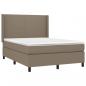 Preview: Boxspringbett mit Matratze Taupe 140x190 cm Stoff