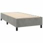 Preview: Boxspringbett mit Matratze Hellgrau 100x200 cm Samt