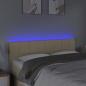 Preview: LED Kopfteil Creme 144x5x78/88 cm Stoff