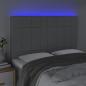 Preview: LED Kopfteil Hellgrau 144x5x118/128 cm Stoff