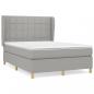 Preview: Boxspringbett mit Matratze Hellgrau 140x190 cm Stoff