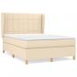 Preview: Boxspringbett mit Matratze Creme 140x190 cm Stoff