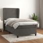 Preview: ARDEBO.de - Boxspringbett mit Matratze Dunkelgrau 90x190 cm Samt