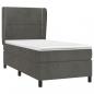 Preview: Boxspringbett mit Matratze Dunkelgrau 90x190 cm Samt