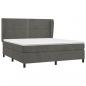 Preview: Boxspringbett mit Matratze Dunkelgrau 180x200 cm Samt