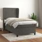 Preview: ARDEBO.de - Boxspringbett mit Matratze Dunkelgrau 90x200 cm Samt