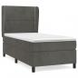 Preview: Boxspringbett mit Matratze Dunkelgrau 90x200 cm Samt