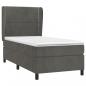 Preview: Boxspringbett mit Matratze Dunkelgrau 90x200 cm Samt