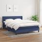 Preview: ARDEBO.de - Boxspringbett mit Matratze Blau 140x190 cm Stoff