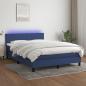 Preview: ARDEBO.de - Boxspringbett mit Matratze & LED Blau 140x190 cm Stoff