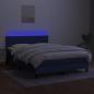 Preview: Boxspringbett mit Matratze & LED Blau 140x190 cm Stoff