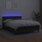 Preview: Boxspringbett mit Matratze & LED Schwarz 140x190 cm Kunstleder