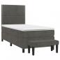 Preview: Boxspringbett mit Matratze Dunkelgrau 90x200 cm Samt