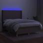 Preview: Boxspringbett mit Matratze & LED Taupe 140x200 cm Stoff