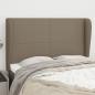 Preview: ARDEBO.de - Kopfteil mit Ohren Taupe 147x23x118/128 cm Stoff