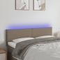 Preview: ARDEBO.de - LED Kopfteil Taupe 144x5x78/88 cm Stoff