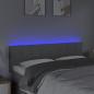 Preview: LED Kopfteil Hellgrau 144x5x78/88 cm Stoff