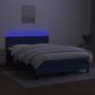 Preview: Boxspringbett mit Matratze & LED Blau 140x200 cm Stoff