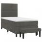 Preview: Boxspringbett mit Matratze Dunkelgrau 90x190 cm Samt