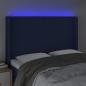 Preview: LED Kopfteil Blau 147x16x118/128 cm Stoff