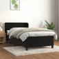 Preview: ARDEBO.de - Boxspringbett mit Matratze Schwarz 90x190 cm Samt