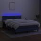 Preview: Boxspringbett mit Matratze & LED Blau 140x190 cm Stoff