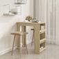 Preview: ARDEBO.de - Bartisch mit Regal Sonoma-Eiche 102x50x103,5 cm Holzwerkstoff