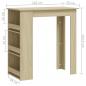 Preview: Bartisch mit Regal Sonoma-Eiche 102x50x103,5 cm Holzwerkstoff