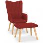 Preview: ARDEBO.de - Relaxsessel mit Hocker Weinrot Stoff