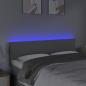 Preview: LED Kopfteil Hellgrau 144x5x78/88 cm Stoff