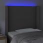 Preview: LED Kopfteil Grau 83x16x118/128 cm Kunstleder