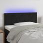 Preview: ARDEBO.de - LED Kopfteil Schwarz 90x5x78/88 cm Samt