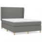 Preview: Boxspringbett mit Matratze Dunkelgrau 140x190 cm Stoff