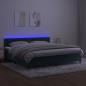 Preview: Boxspringbett mit Matratze & LED Dunkelgrün 200x200 cm Samt