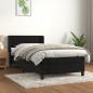 Preview: ARDEBO.de - Boxspringbett mit Matratze Schwarz 90x200 cm Samt