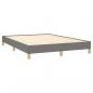 Preview: Boxspringbett mit Matratze Dunkelgrau 140x190 cm Stoff