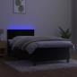 Preview: Boxspringbett mit Matratze & LED Schwarz 90x200 cm Samt