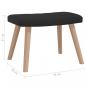 Preview: Relaxsessel mit Hocker Schwarz Samt