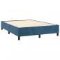 Preview: Boxspringbett mit Matratze Dunkelblau 140x190 cm Samt