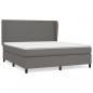 Preview: Boxspringbett mit Matratze Grau 160x200 cm Kunstleder