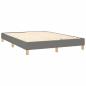 Preview: Boxspringbett mit Matratze & LED Dunkelgrau 140x190 cm Stoff