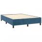 Preview: Boxspringbett mit Matratze & LED Dunkelblau 140x190 cm Samt