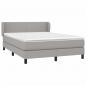 Preview: Boxspringbett mit Matratze Hellgrau 140x190 cm Stoff