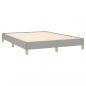 Preview: Boxspringbett mit Matratze Hellgrau 140x190 cm Stoff