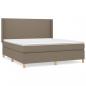 Preview: Boxspringbett mit Matratze Taupe 160x200 cm Stoff