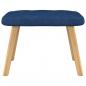 Preview: Relaxsessel mit Hocker Blau Stoff